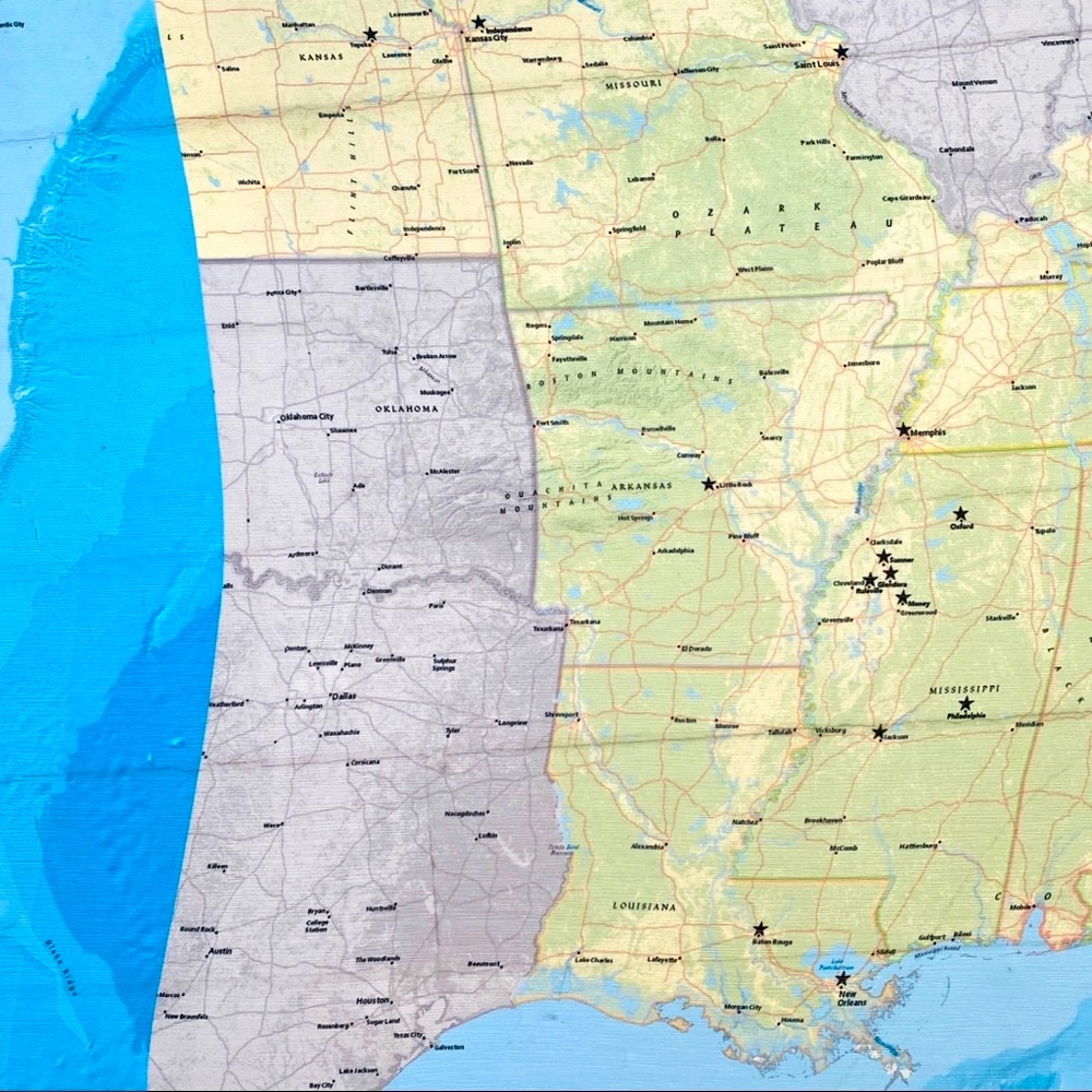 NEW without TAGS Elegant Wrap w. map of the Civil Rights Trail - Picture 6 of 8